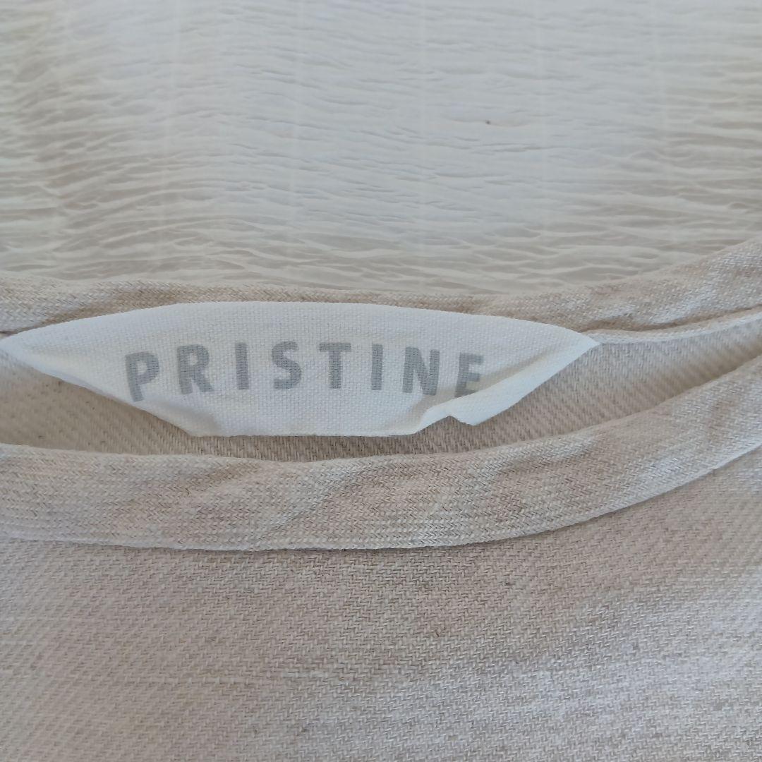 プリスティン　コットンリネンツイル長袖プルオーバー PRISTINE
