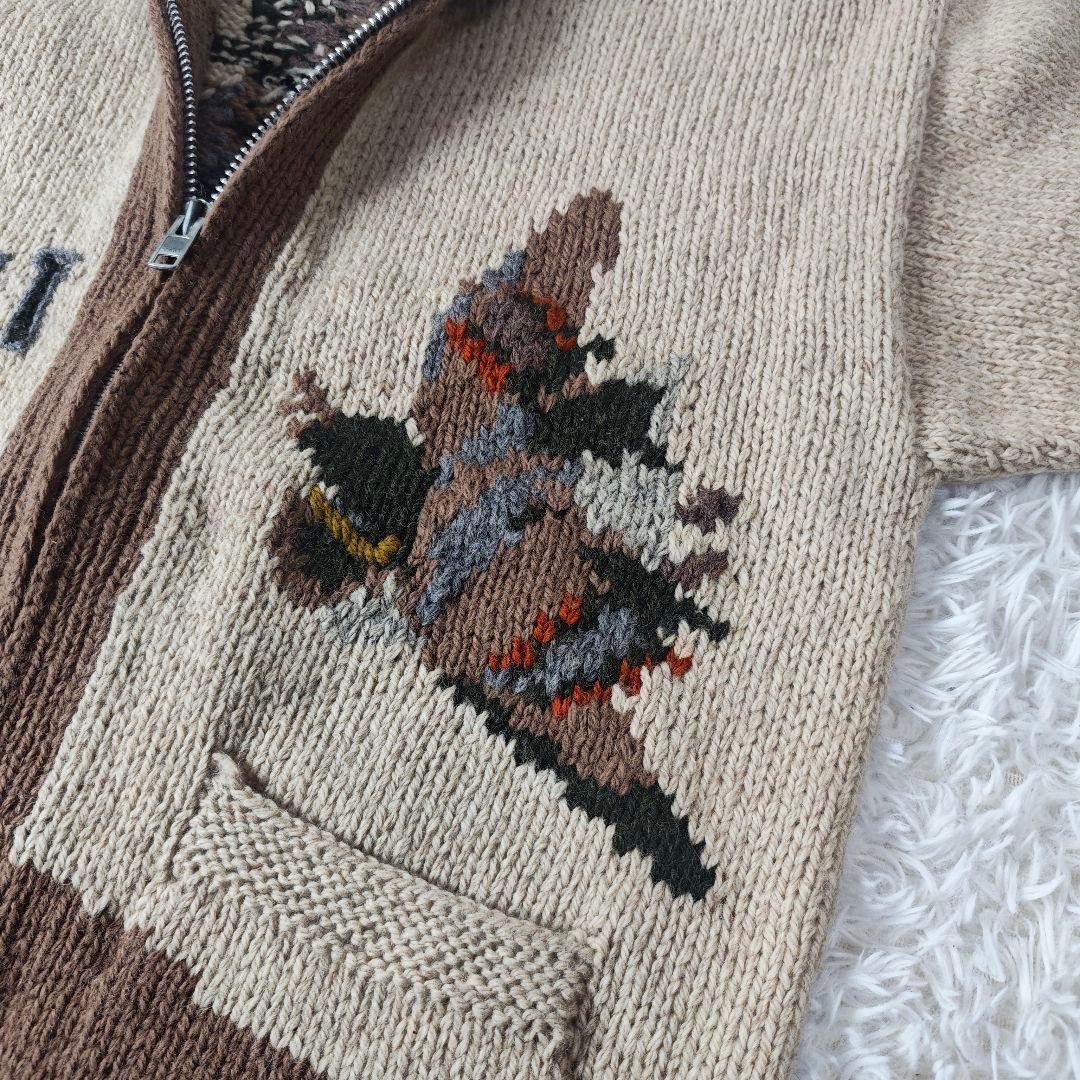 【希少デザイン】THE HUNT カモｘエルク柄カウチンニット メンズL✨