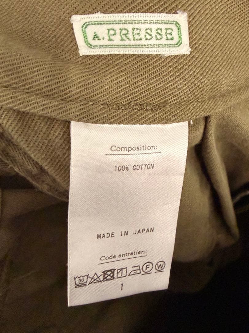 a.pressn usaf hemmed bottoms オリーブ　アプレッセ