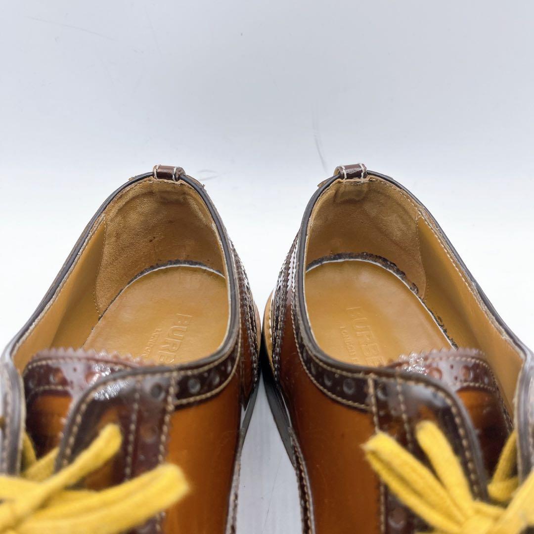 激レア❗️バーバリー ウィングチップ シューズ クリア エナメル切り替え 42