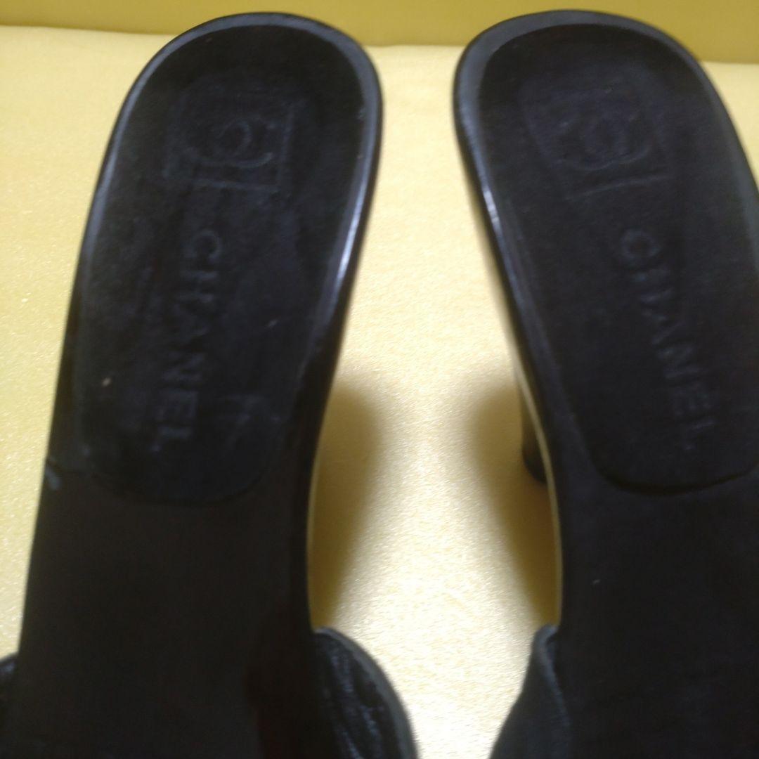 CHANEL ブラック ミュール サンダル
