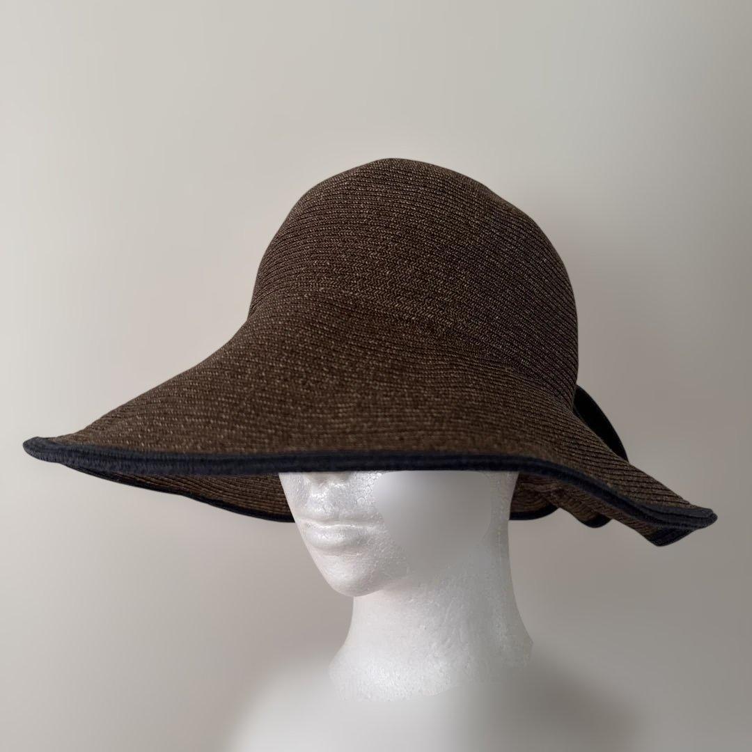 ワニ様　未使用 LANVIN ランバン 麦わら帽子 フリルハット