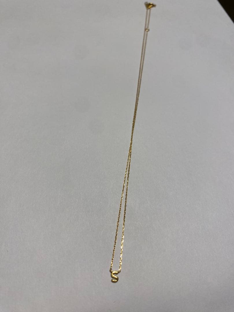 K18イエローゴールド イニシャルネックレス S 40.0cm