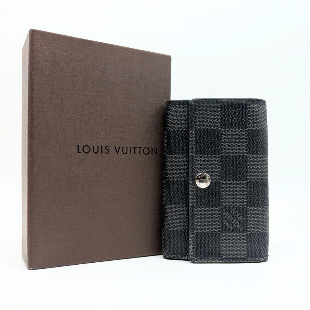 【現行モデル極美品】ミュルティクレ6 ダミエ・グラフィット キーケース 6連