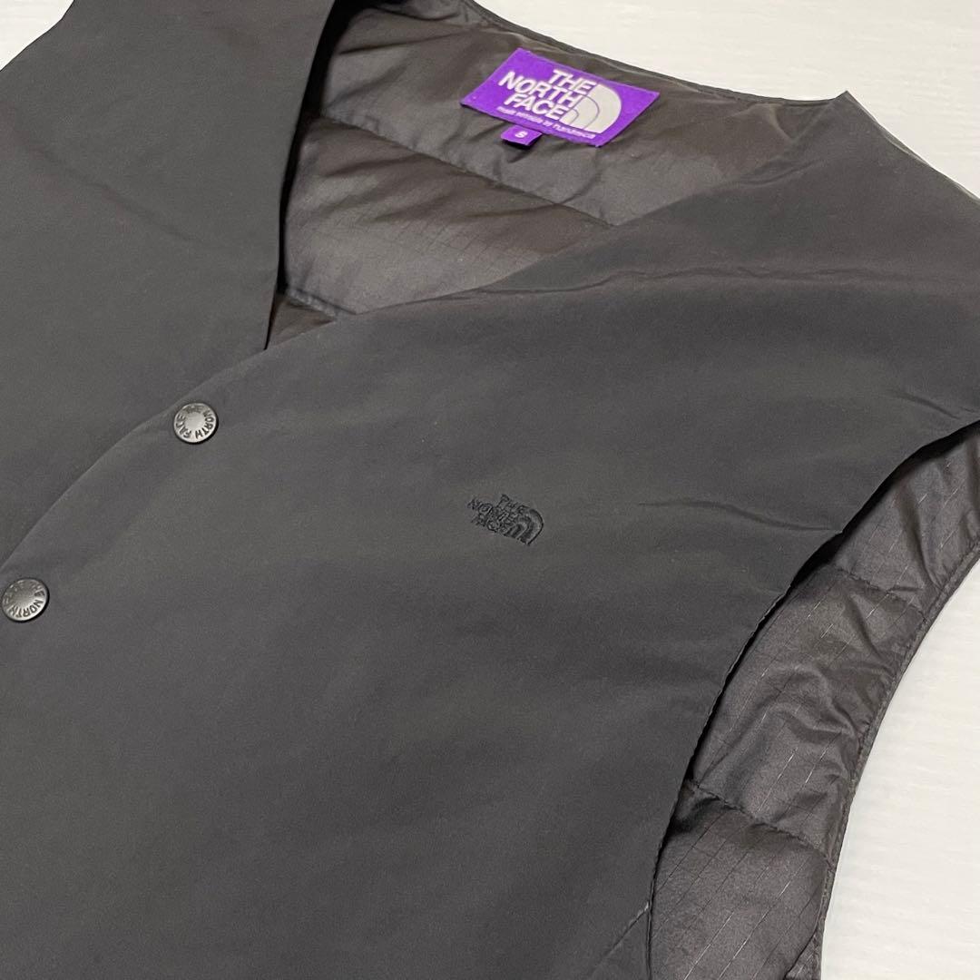 ノースフェイス パープルレーベル ダウンベスト　ブラック ライトダウン
