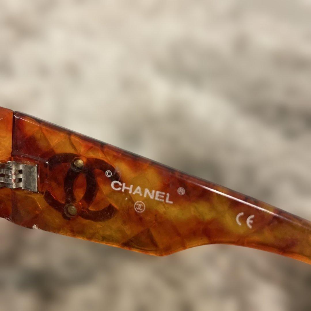 «特価»✨CHANEL✨ブラウン べっ甲 オーバーサイズ サングラスヴィンテージ