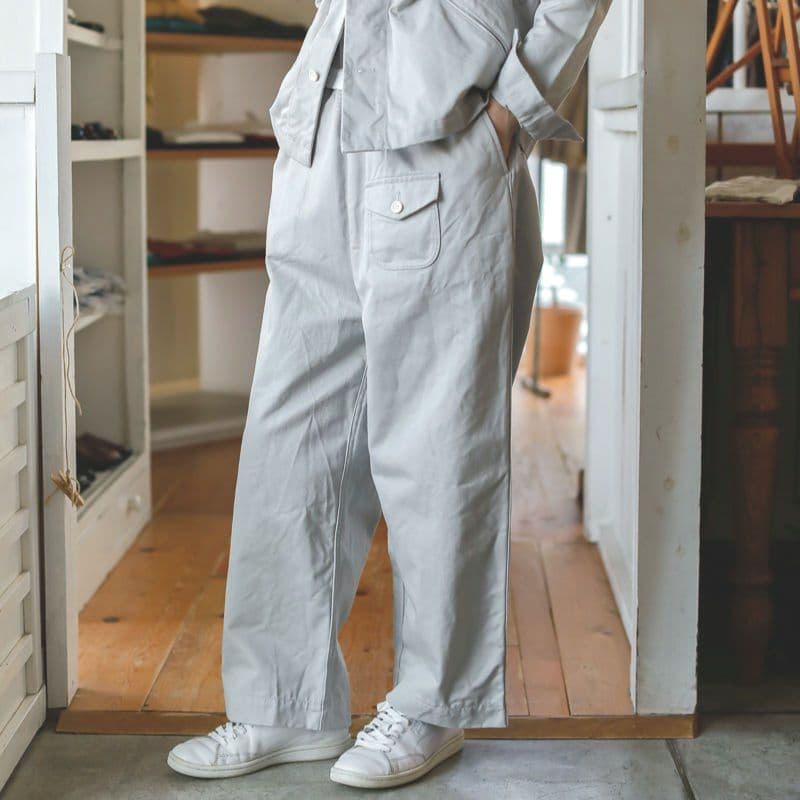 美品◆ゴーシュ　カツラギワイドパンツ　グレー