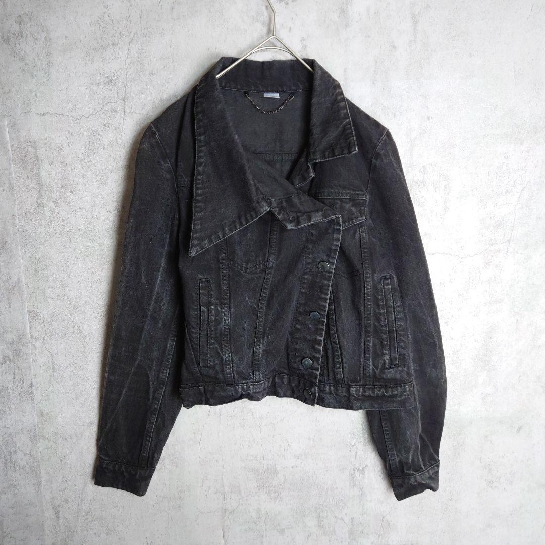 VIKTOR & ROLF アシンメトリー ブラックデニム Gジャン ベスト 黒