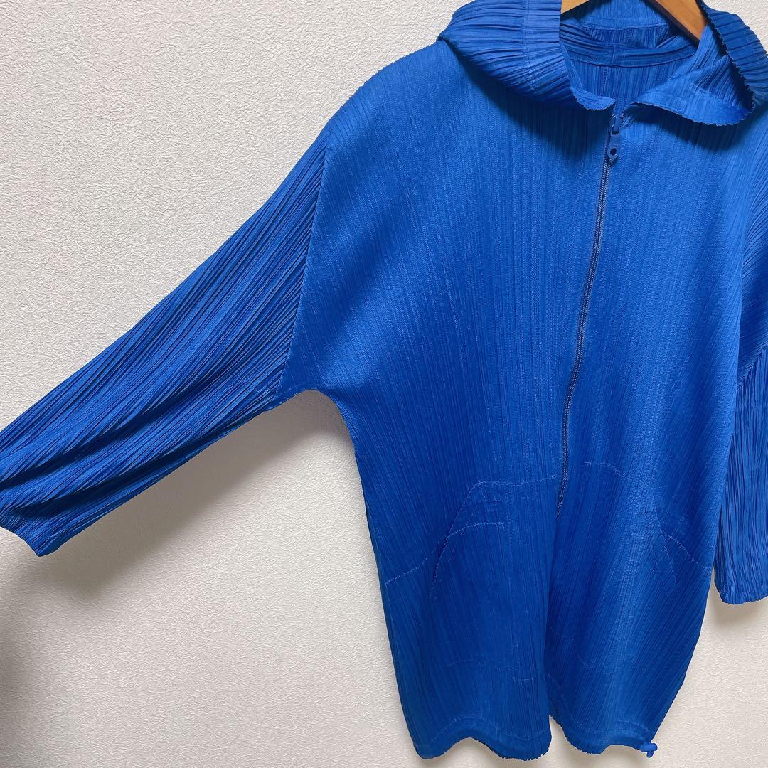 の*ん様 PLEATS PLEASE ジップアップパーカー　ロング　イッセイミヤ