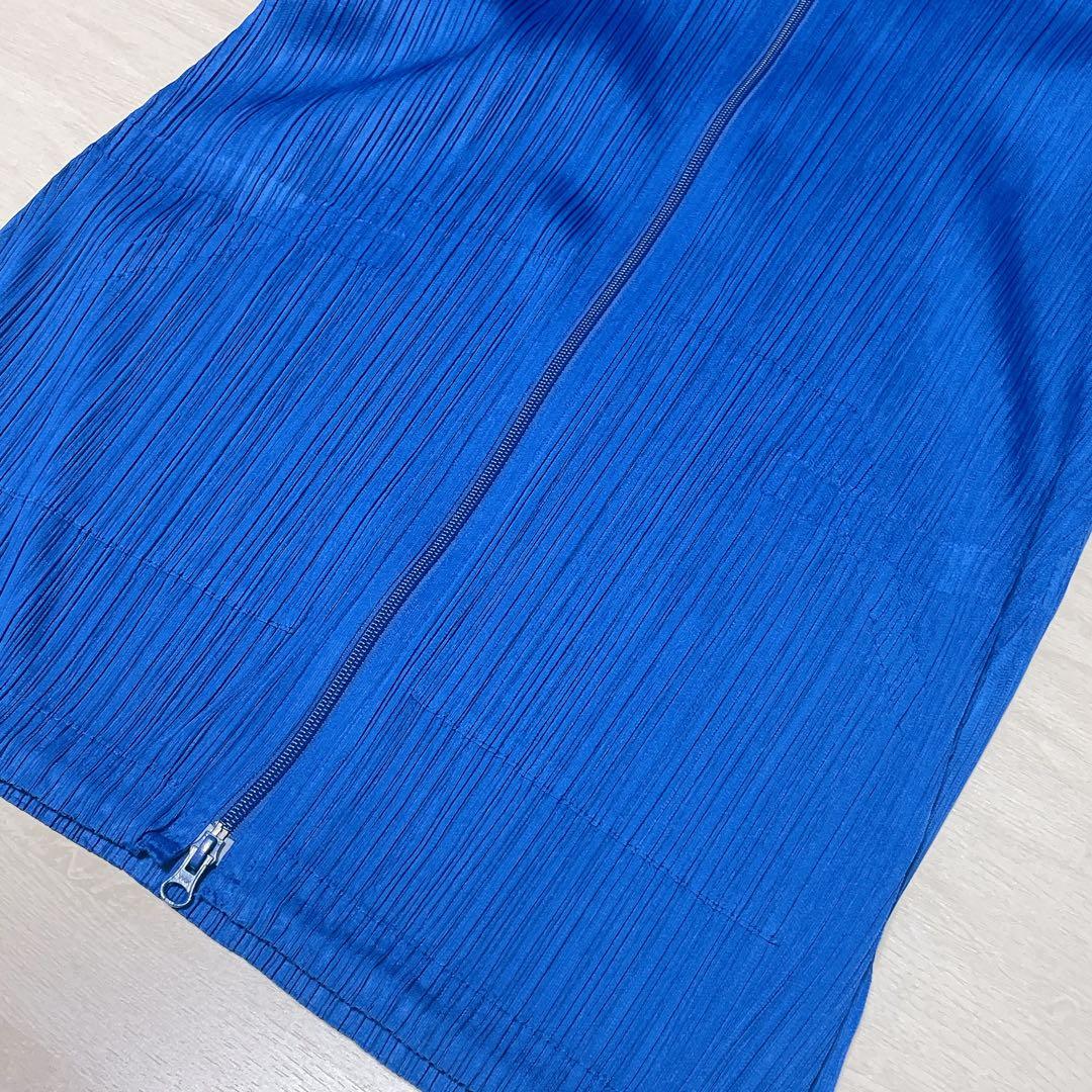 の*ん様 PLEATS PLEASE ジップアップパーカー　ロング　イッセイミヤ