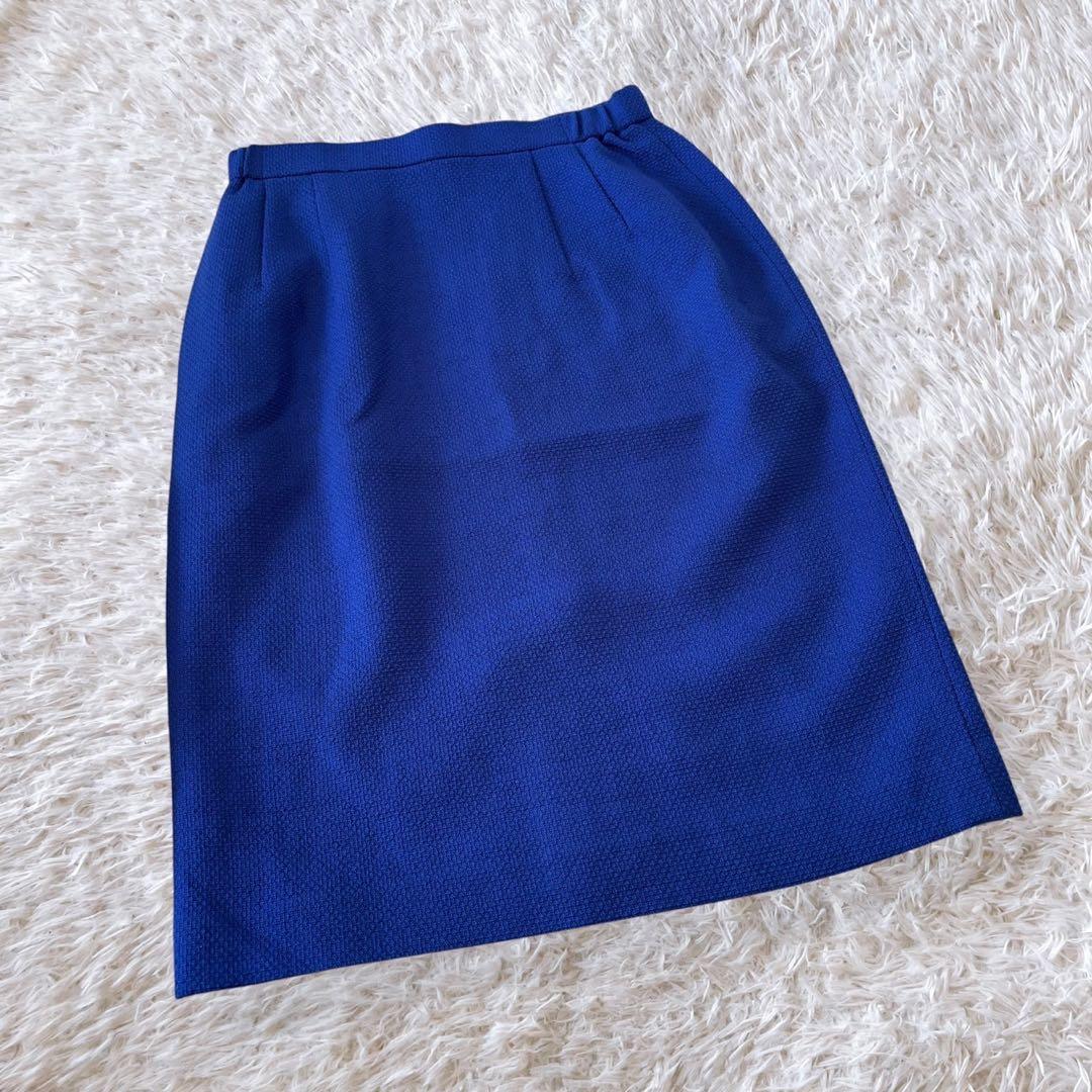 90’s vintage ロイヤルブルー　昭和レトロ 　バブリースーツ　チェック