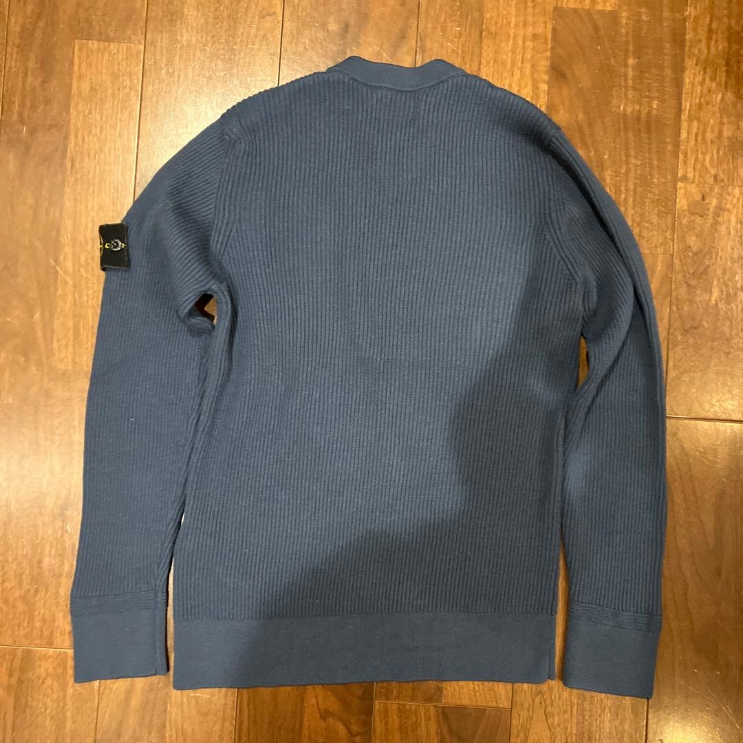 STONE  ネイビーリブセーター　Mサイズ