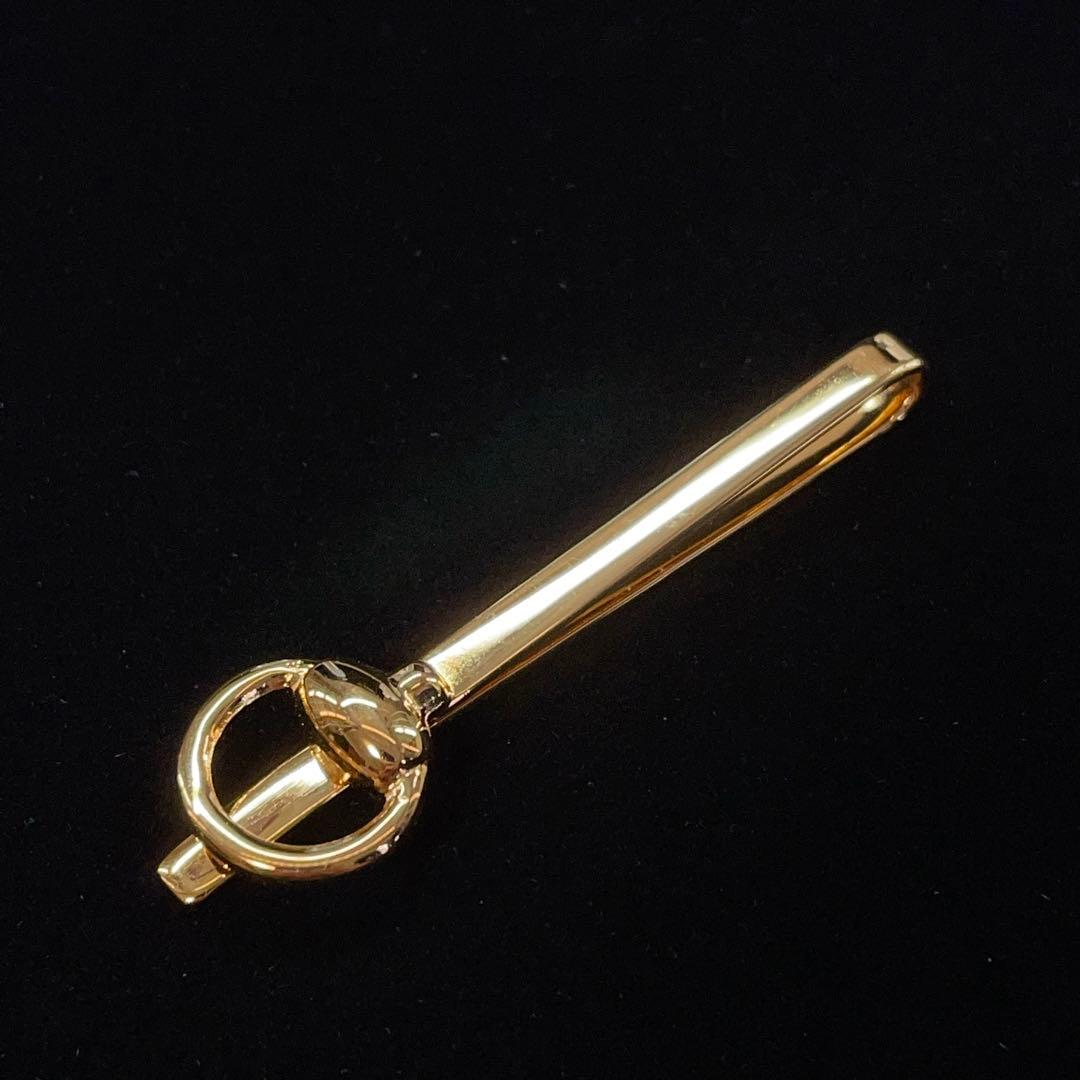 3964 美品 オールドグッチ ヴィンテージ ネクタイピン ゴールドカラー