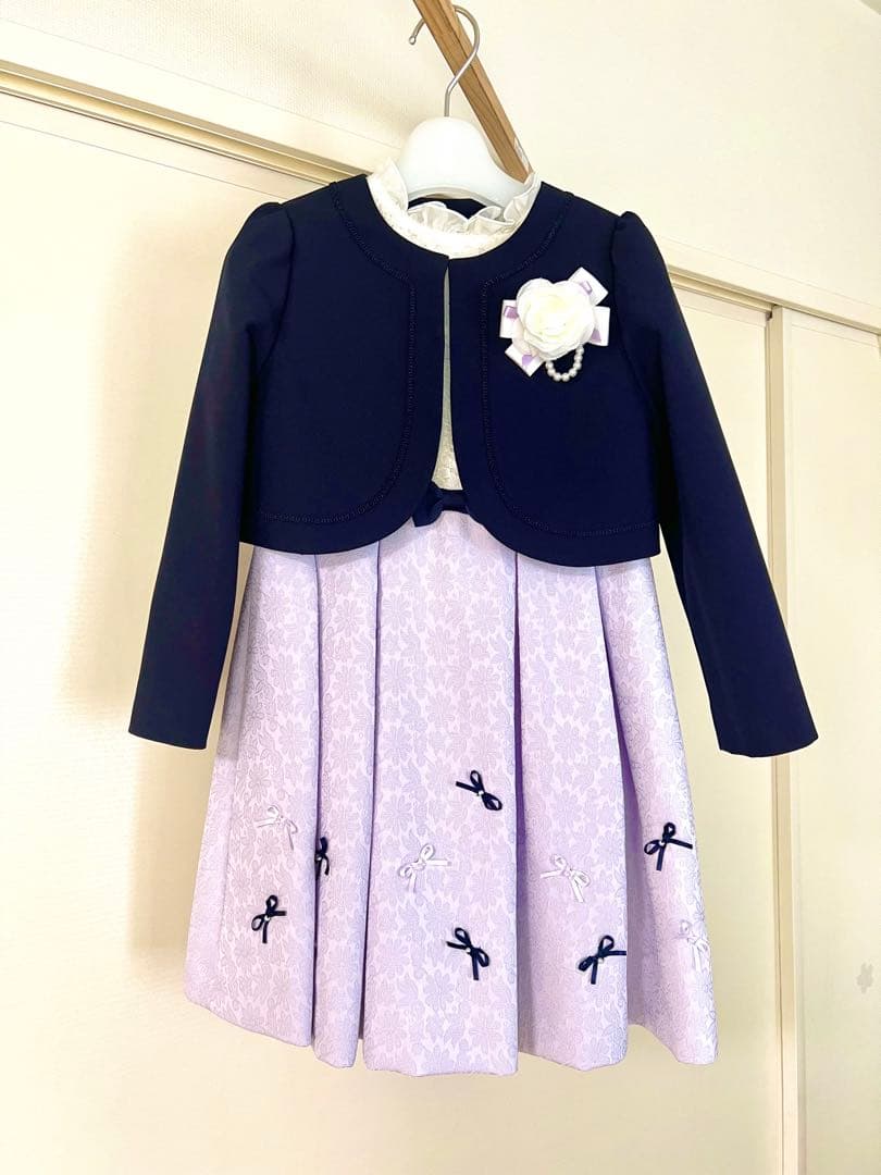 ショパン　120㎝　フォーマルワンピース　フラワージャガードアンサンブル