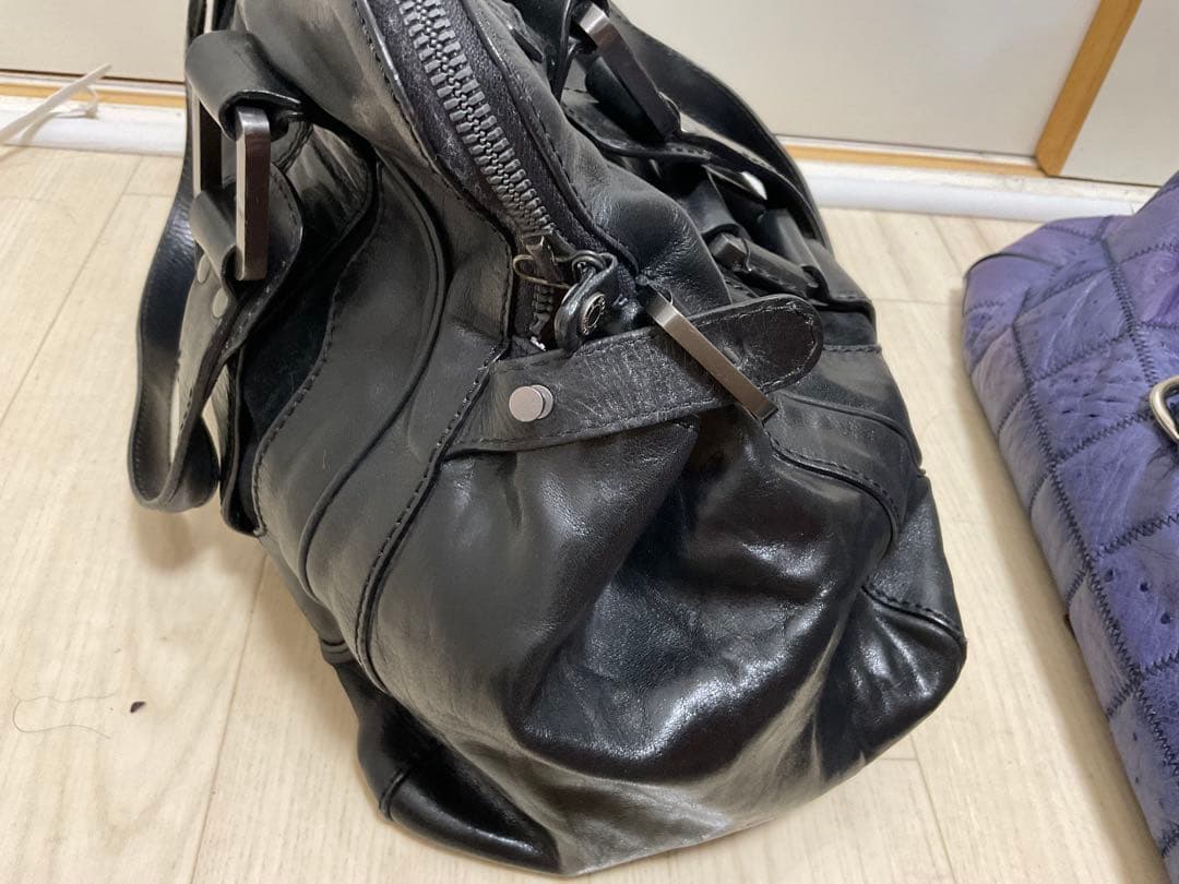 JIMMY CHOO ブラックレザー ハンドバッグ