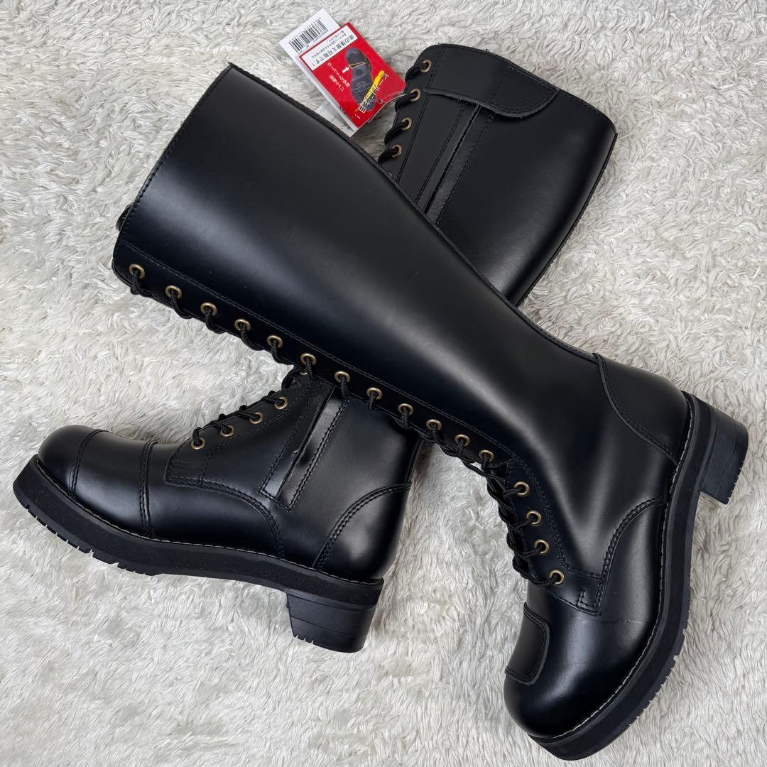 新品 ワイルドウィング 厚底ストーク ロングブーツ バイカーブーツ サイドジップ