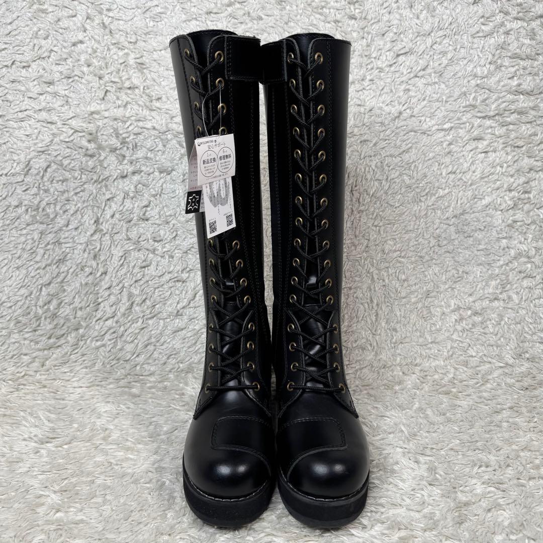 新品 ワイルドウィング 厚底ストーク ロングブーツ バイカーブーツ サイドジップ