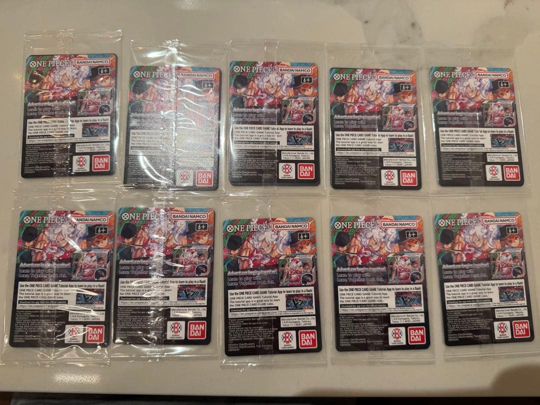 未開封　ワンピースカード ルフィ バスケ カレッジ　プロモーションカード　10枚