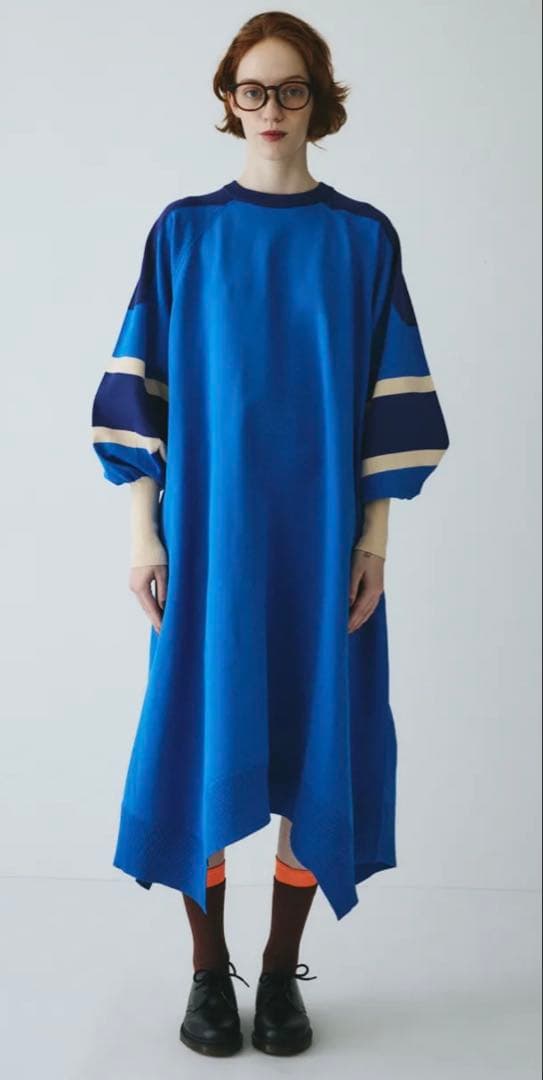 【新品タグ付き】HeRIN.CYE LINE SLEEVE KNIT DRESS