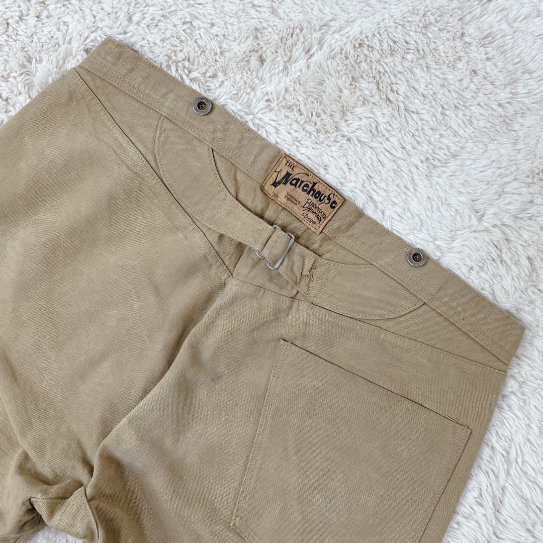 【名作】ダック地 Warehouse ウエアハウス サスペンダー シンチバック