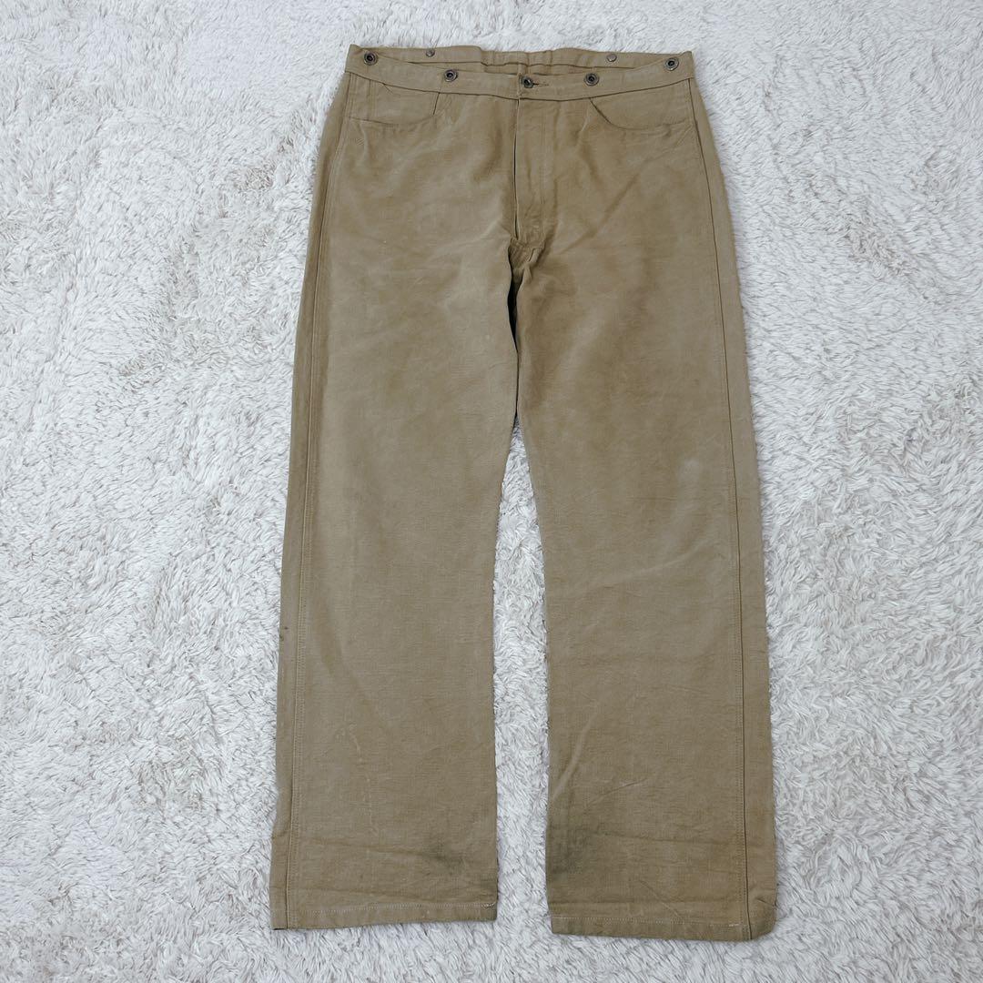 【名作】ダック地 Warehouse ウエアハウス サスペンダー シンチバック