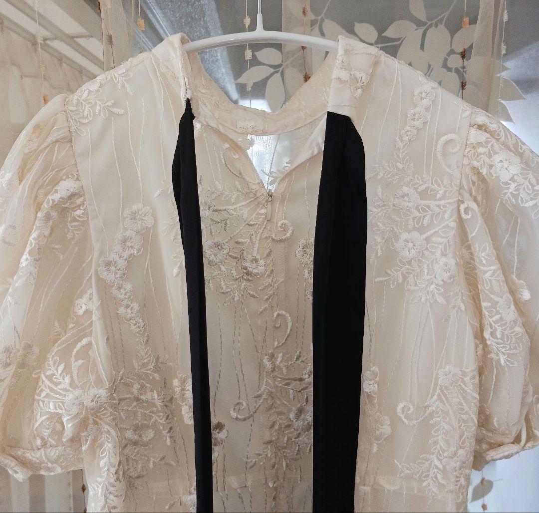 【Acka.】lace flare dress　レースフラワードレス　Sサイズ