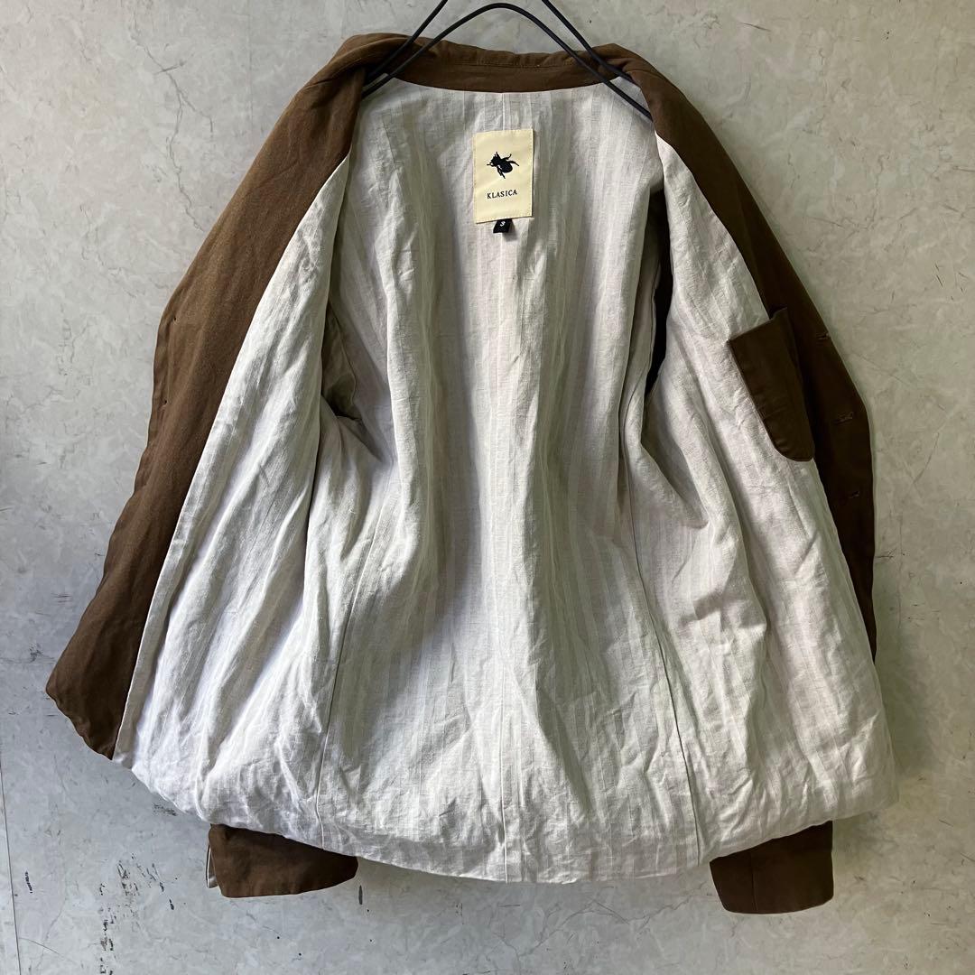 美品　　KLASICA クラシカ　テーラードジャケット　3 ベージュ