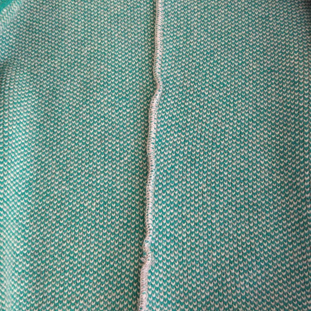 未使用級＊ラルディーニ ニットジャケット オリジナルロゴ刻印ボタン　ターコイズ