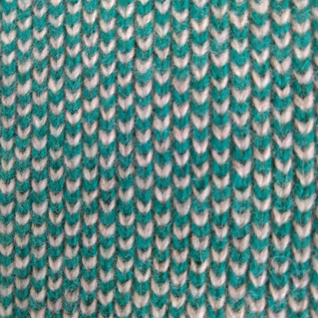 未使用級＊ラルディーニ ニットジャケット オリジナルロゴ刻印ボタン　ターコイズ