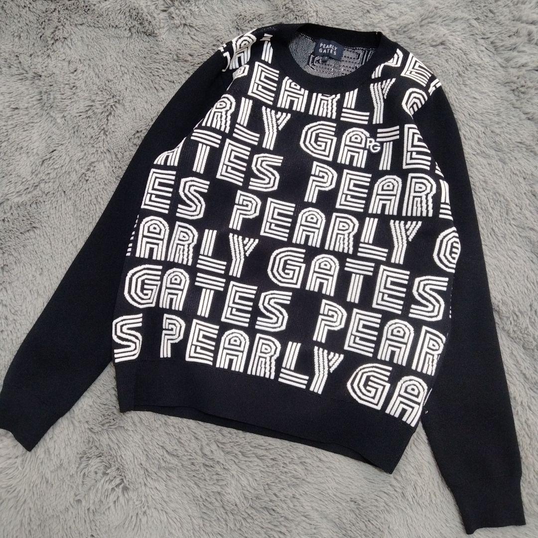 【美品♡】PEARLY GATES ロゴ*ニット♡総柄　M ゴルフ/スポーツ