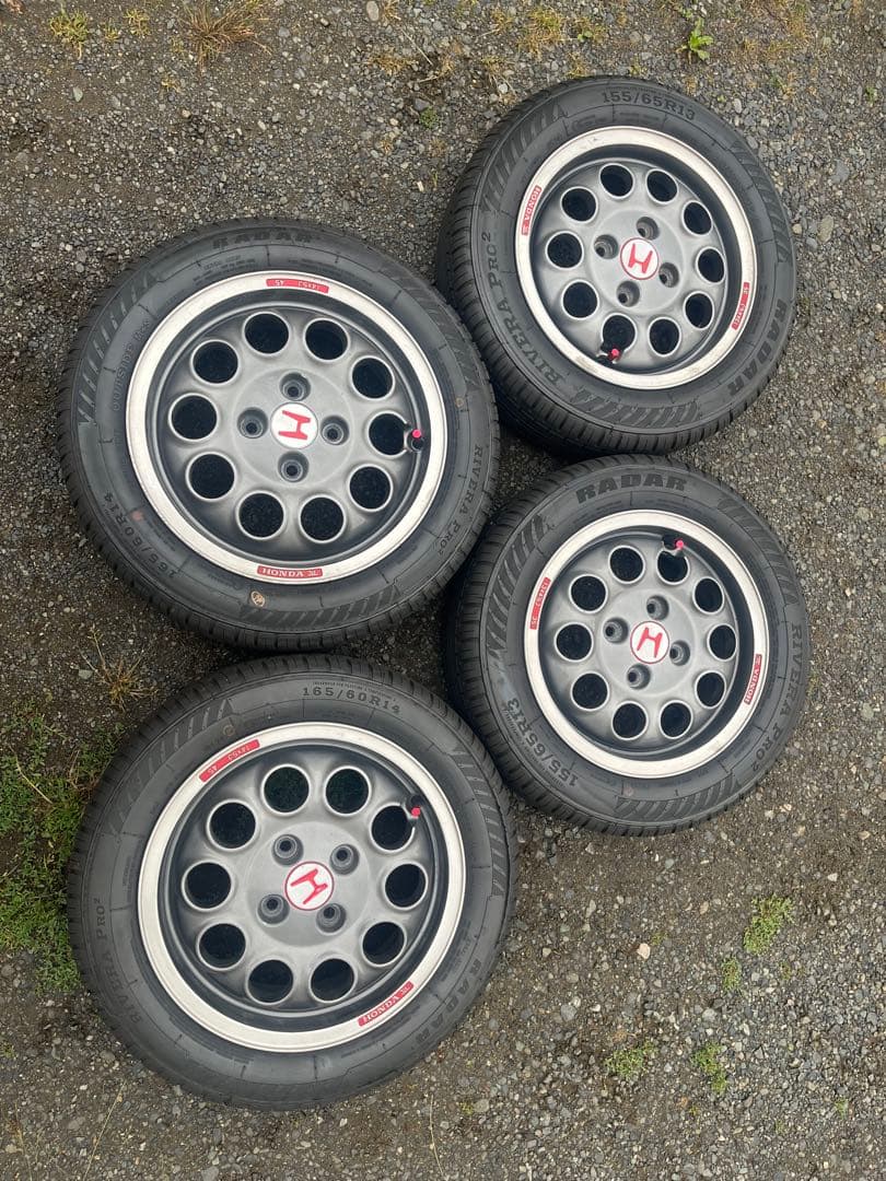 白猫　ホンダ　ビート　純正ホイール4本セット