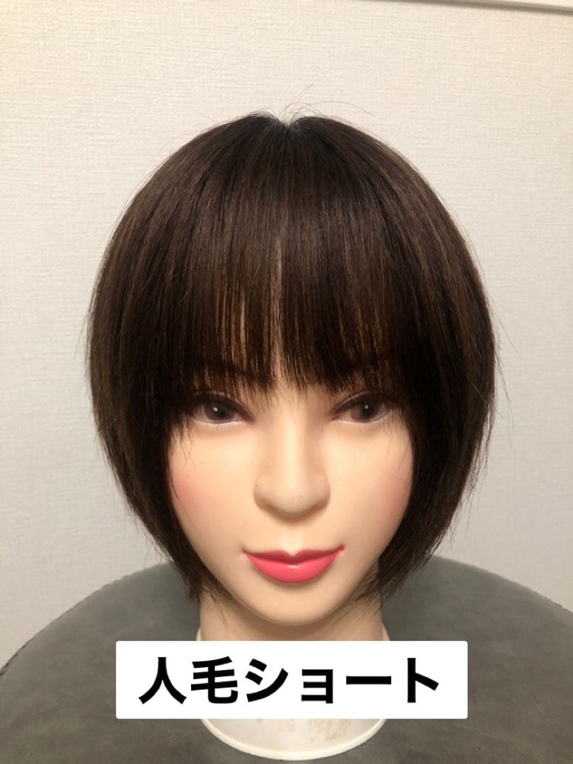 人毛ショート　ブラウン　未使用
