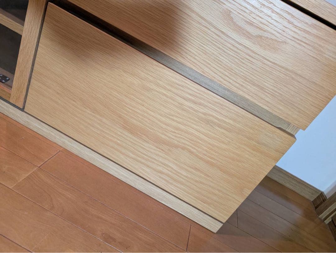 ■送料込■無印良品 木製テレビラック 110 オーク材 棚収納 木製家具 TV台