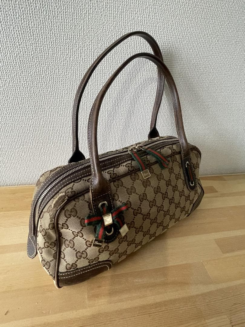 GUCCI グッチ プリンシーGG シェリーライン リボン ショルダーバッグ