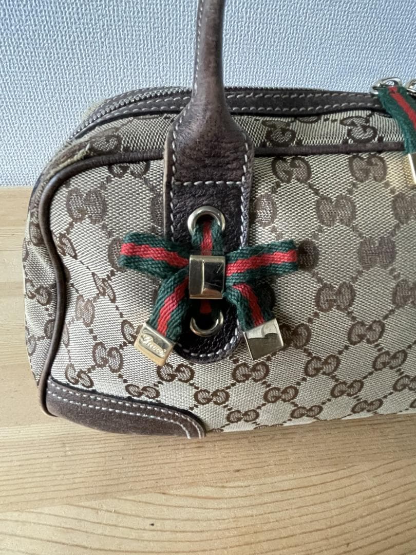 GUCCI グッチ プリンシーGG シェリーライン リボン ショルダーバッグ