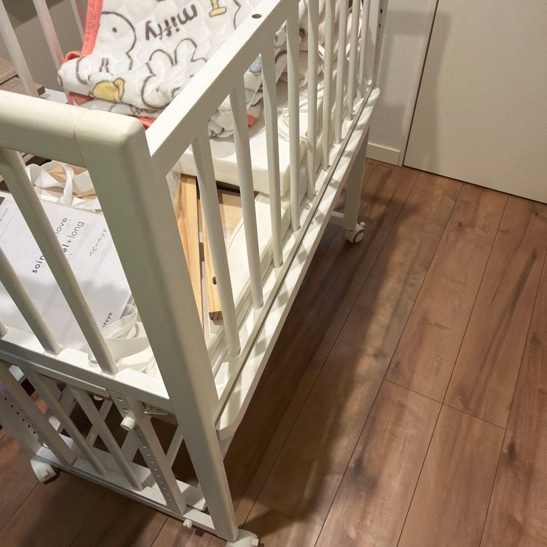 年明けまで！そいねーる＋ロング ベビーベッド　ホワイト