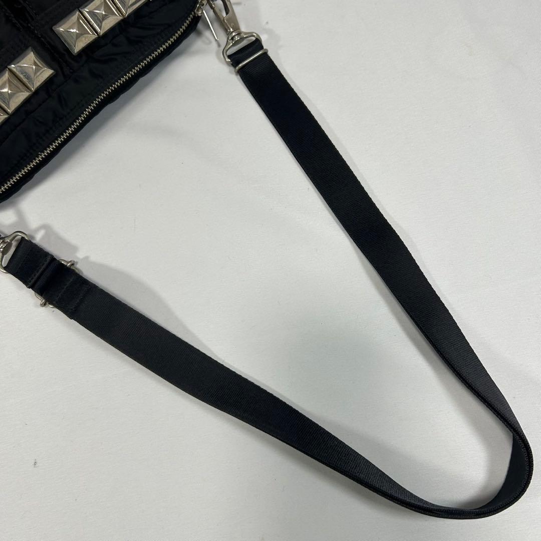 【極美品】ポーター×ジャムホームメイド スタッズ ショルダーバッグ 黒 斜め掛け
