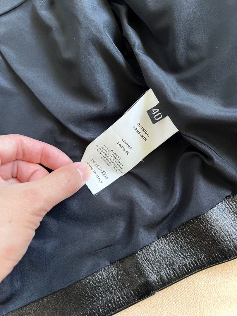 エンメティ　シングルライダースジャケット　40