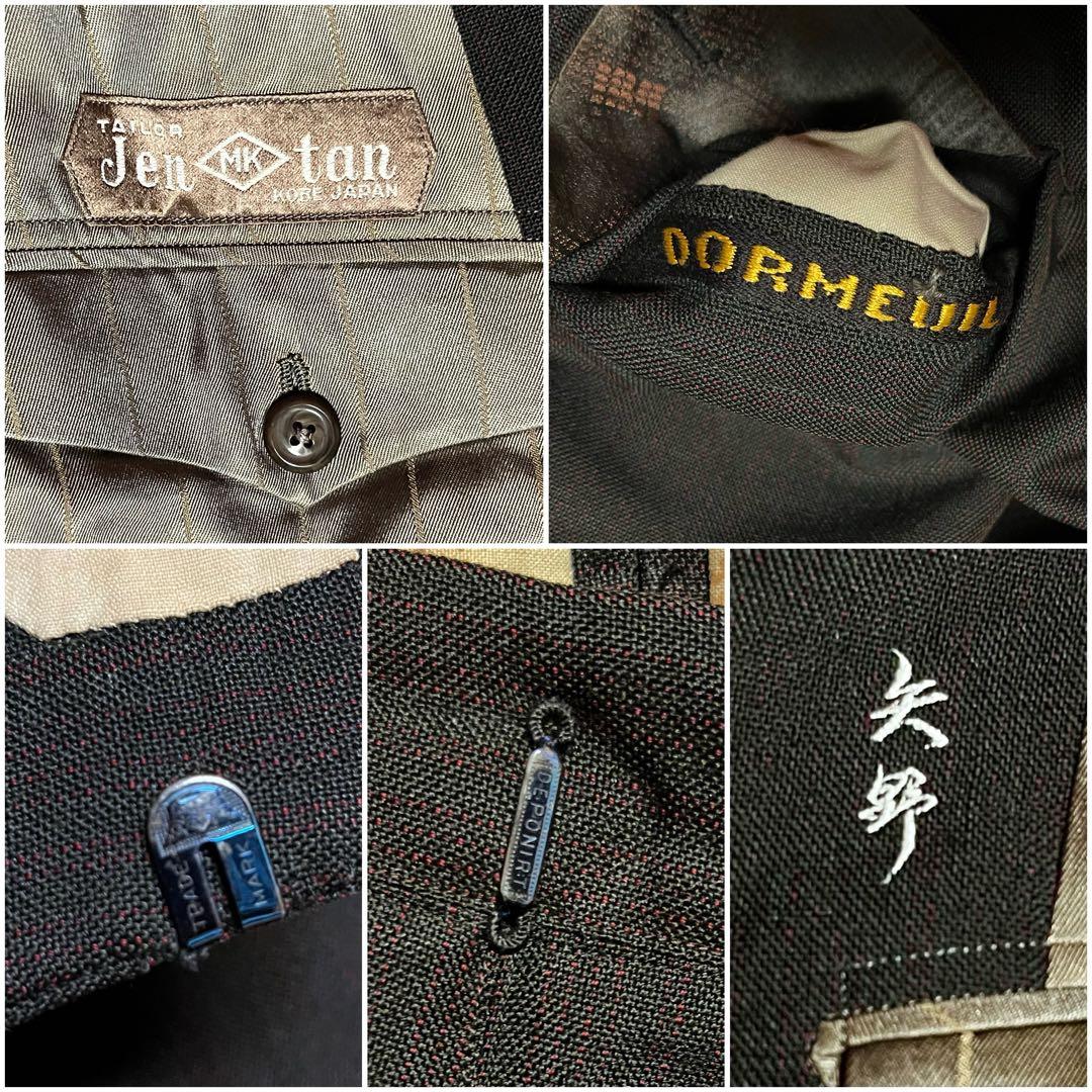 美品 50S ヴィンテージ セットアップ シングル スーツ 茶 ボタンフライ