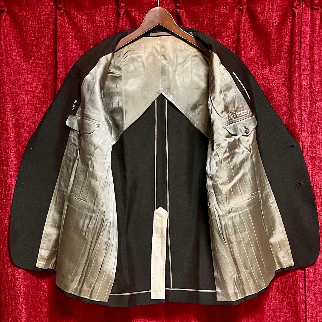 美品 50S ヴィンテージ セットアップ シングル スーツ 茶 ボタンフライ