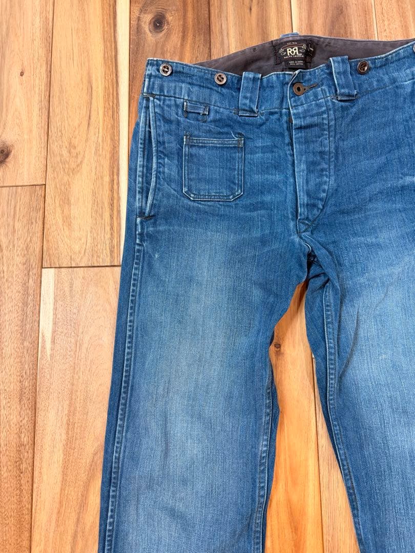 m*i様 美品RRLダブルアールエルシンチバック サスペンダー デニム 31x3