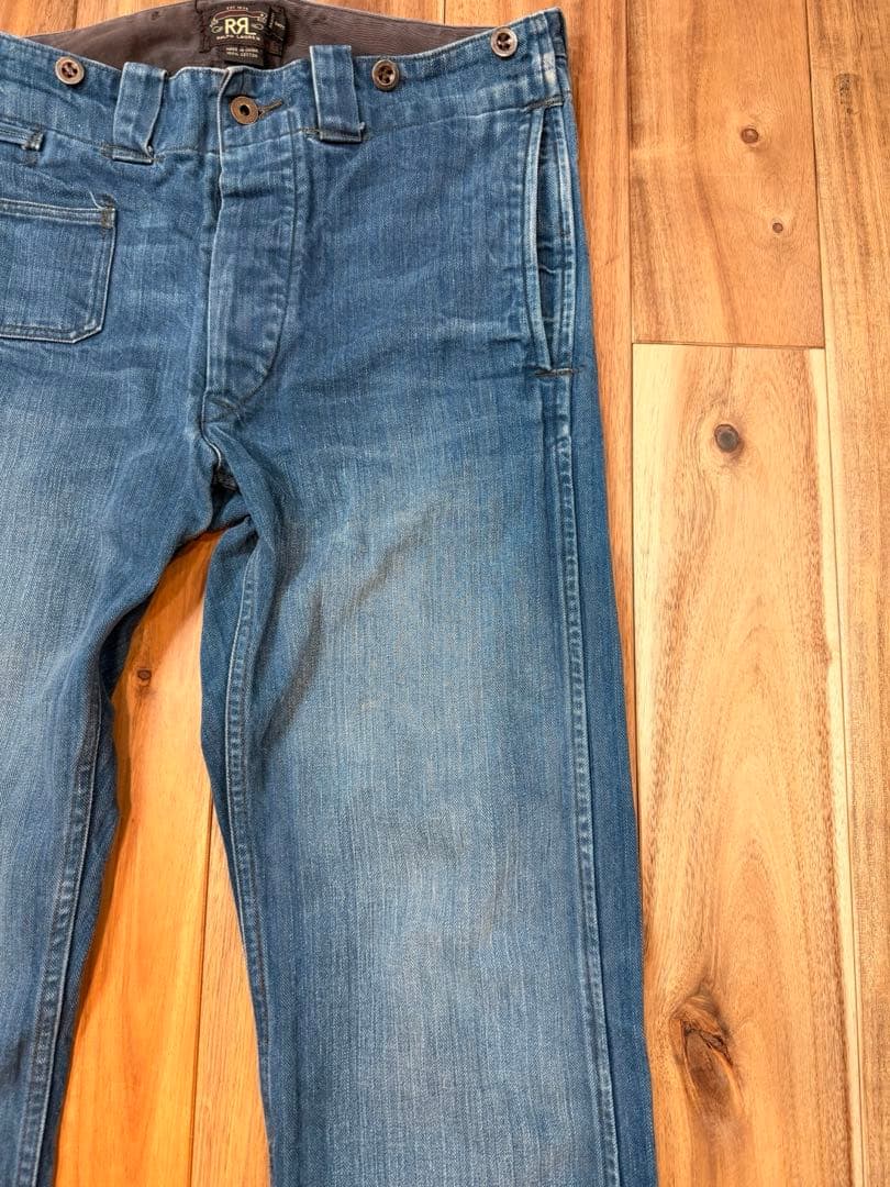 m*i様 美品RRLダブルアールエルシンチバック サスペンダー デニム 31x3