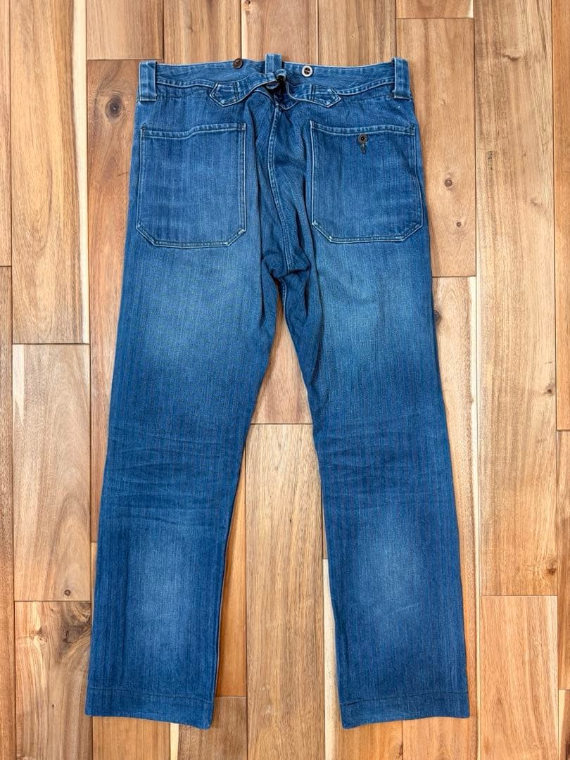 m*i様 美品RRLダブルアールエルシンチバック サスペンダー デニム 31x3