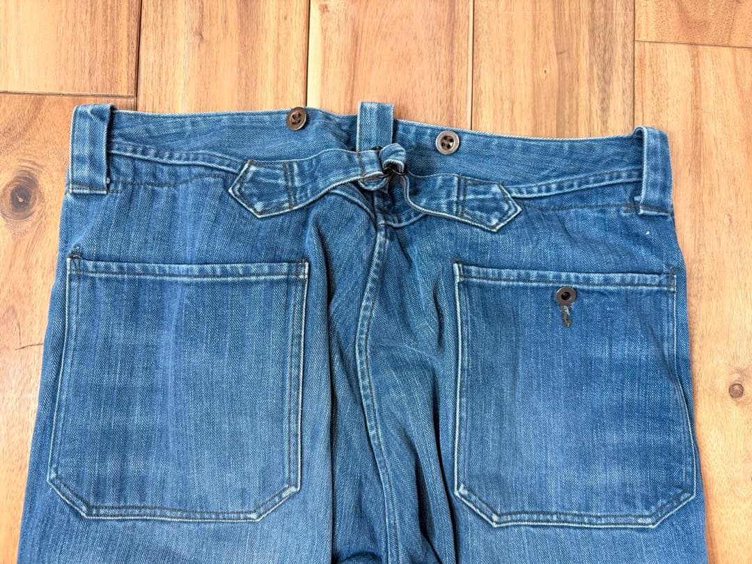 m*i様 美品RRLダブルアールエルシンチバック サスペンダー デニム 31x3