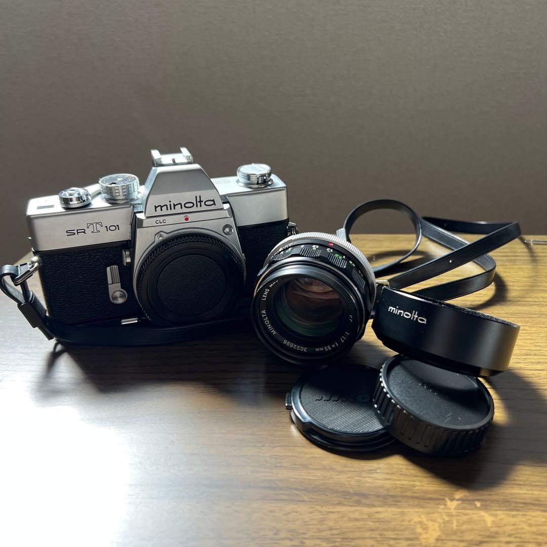 フィルムカメラ Minolta SRT101+ MC ROKKOR-PF 55mm F1.7