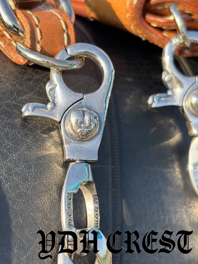 バイカー必須　ウォレット用プレーン　シルバーチェーン　TYPE1　QBKL016