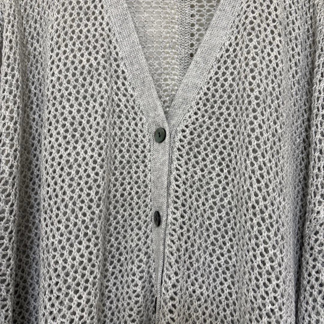 mizuiro ind メッシュカーディガン ライトグレー