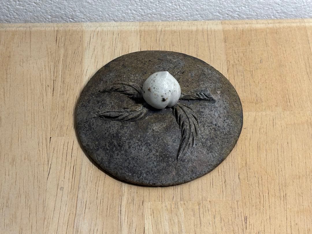 71.備前焼 宝瓶 登り窯 白桃 はくとう 桃 もも モモ 手びねり 急須