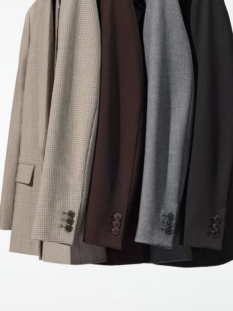 【新品未使用】 UNIQLO ダークブラウン ダブルジャケット M