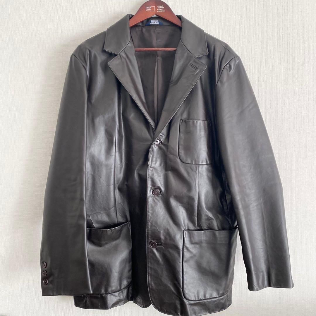オールドギャップ　レザージャケット　テーラード　牛革　ダークブラウン　Lサイズ
